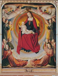 Krönung der Jungfrau Maria, Mitteltafel des Bourbon-Altars, ca. 1498